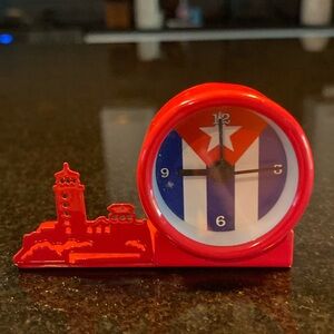 NWOT Metal Mini Cuban Musical Alarm Clock by Star Quartz